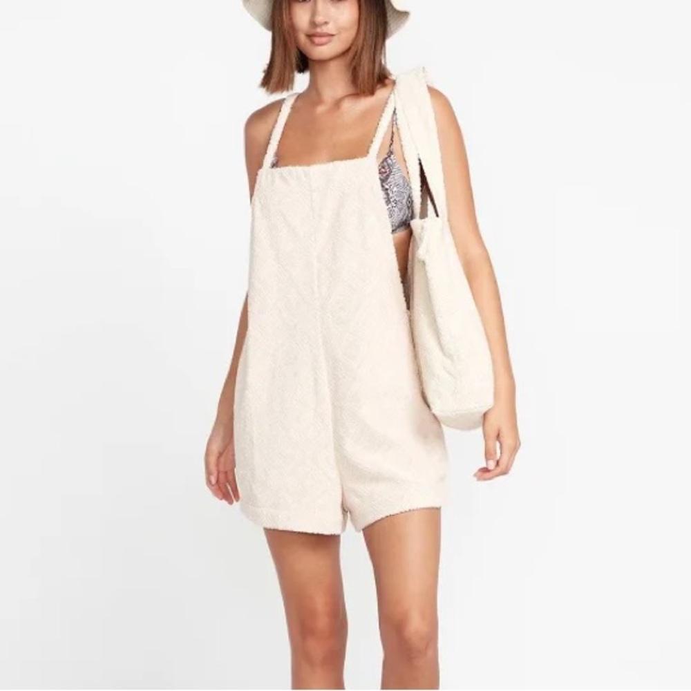 Volcom Apres Sol Woven Shorts Romper
